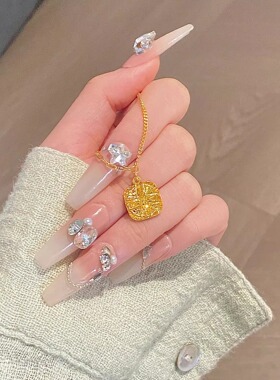 金包银项链女拉丝镂空小方糖吊坠
