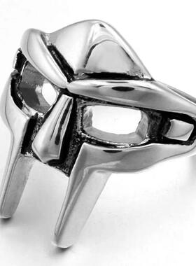 Vintage Goth Mf Doom Mask Adjustable Joint Ring For Men Glad