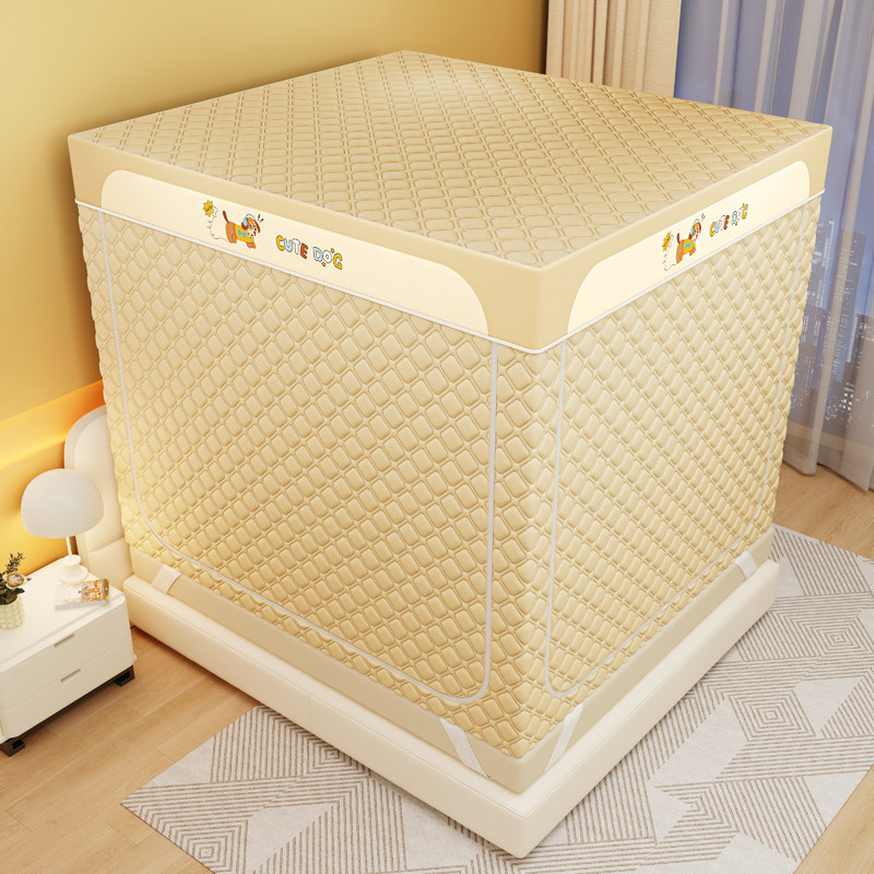 冬季五面夹棉遮光家用防风加厚保暖温防寒回底三开门拉链帐床幔帘,淘宝优惠券,粉丝福利购,淘宝优惠卷