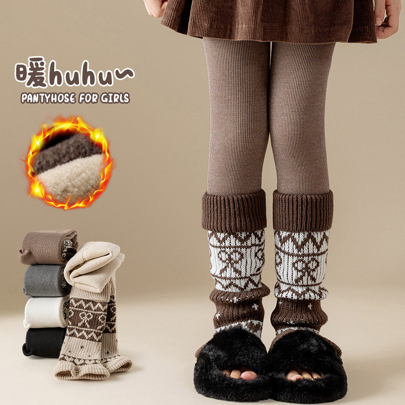 女童连裤袜加绒加厚秋冬季美拉德堆堆袜套儿童打底裤冬季宝宝长裤,淘宝优惠券,粉丝福利购,淘宝优惠卷