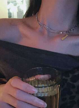 双层欧美ins学生韩版锁骨链