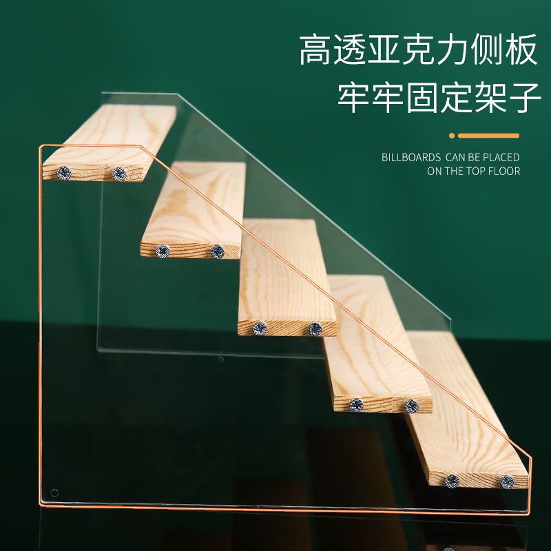 亚克力收纳展示架阶梯盲盒手办置物架多层梯形架透明板阶梯陈列柜 - 图2