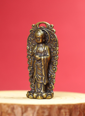 黄铜站立释迦摩尼像迷你人物