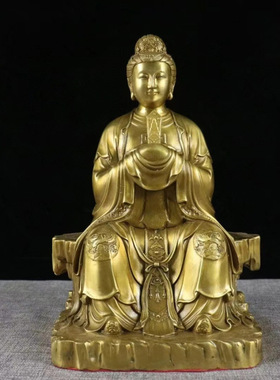 碧霞元君摆件纯铜泰山娘娘神像泰山圣母泰山奶奶家居客厅桌面像o