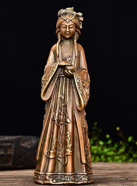 黄铜四大才女摆件一套琴棋书画客厅办公室桌面工艺品美女铜像o