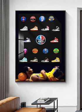 NBA科比球星纪念球衣励志实物