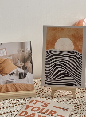 ins北欧风木头卡片座桌面装饰