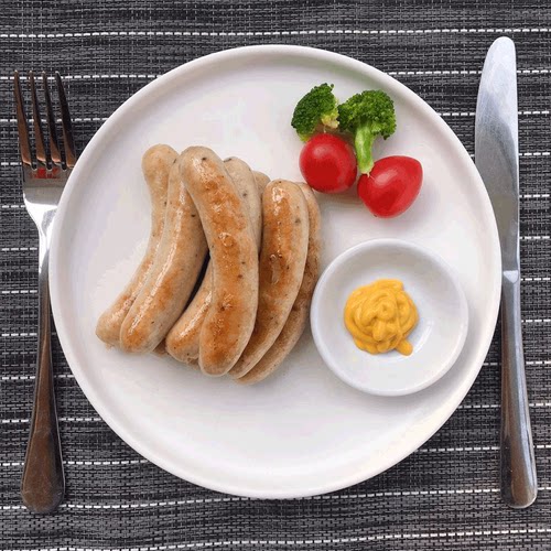 德国风味热狗图林根未添加淀粉生酮火山石早餐德式烤香肠拼盘商用 - 图1