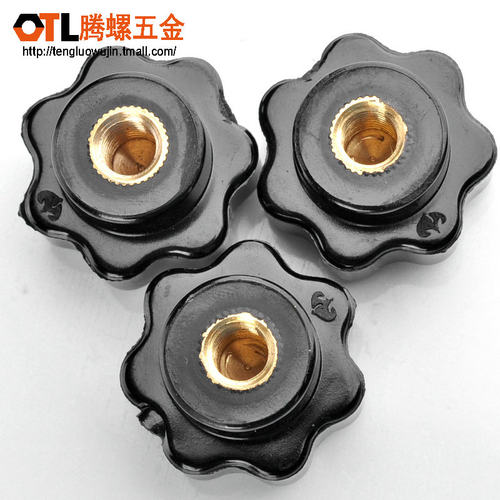星形把手星型手柄手拧螺母七星梅花螺母胶木M5 M6 M8 M10 M12 - 图2