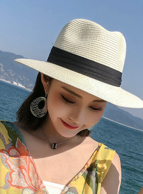 草帽海边可折叠沙滩防晒遮阳帽