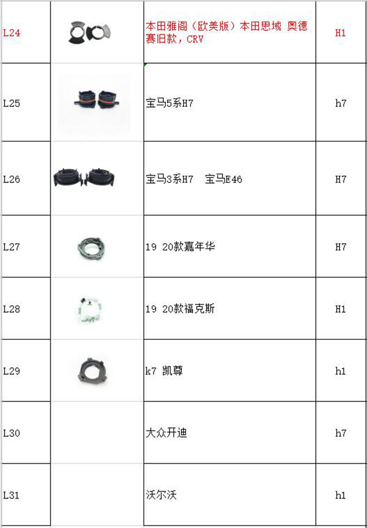 汽车led大灯改装专用固定卡扣适用h7灯泡支架h1大众起亚福特卡座 - 图2