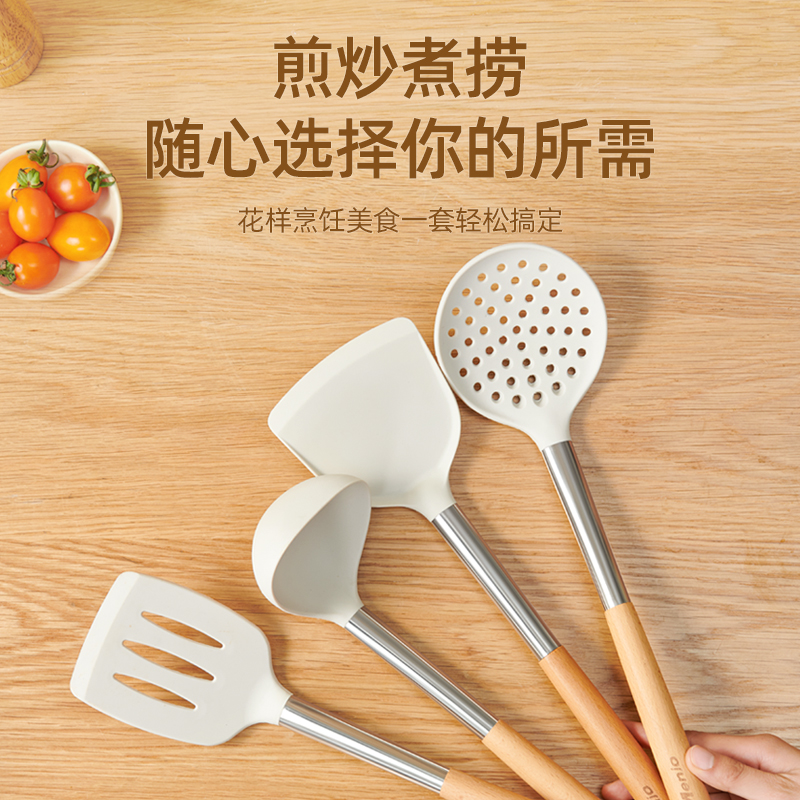 英国明爵硅胶铲子家用不粘锅专用炒菜硅胶锅铲不伤锅食品级厨具 - 图2