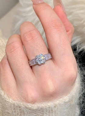 S925纯银法式轻奢复古香芋紫满钻