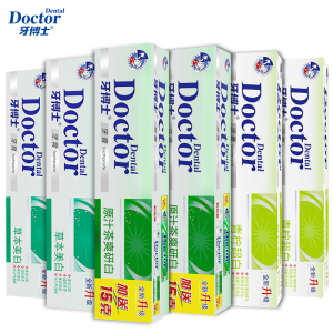 牙博士家庭装清爽美白牙膏105g*6支