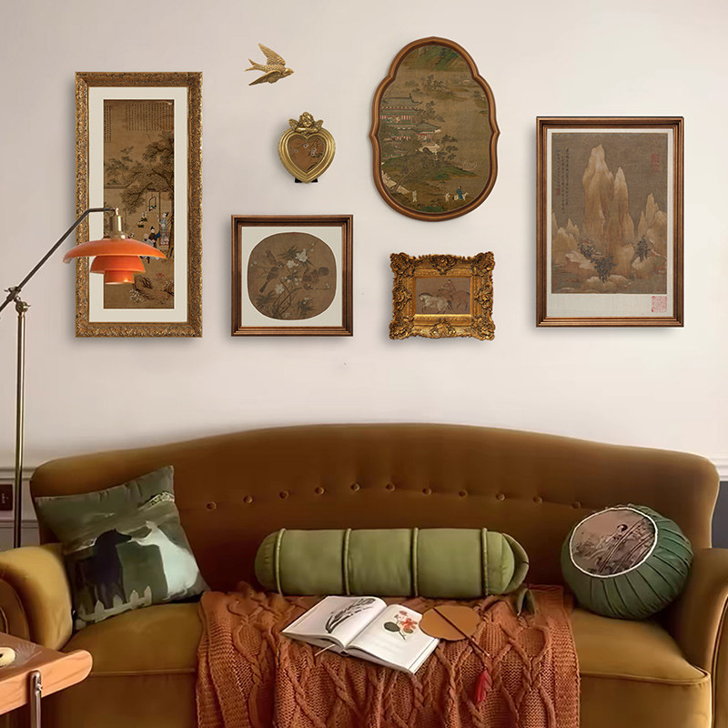 《溪山春》宋代美学中古风墙面壁画卧室客厅沙发背景墙多联装饰画,淘宝优惠券,粉丝福利购,淘宝优惠卷