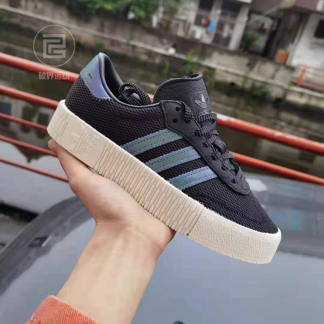 adidas三叶草 SAMBAROSE 松糕女子休闲厚底运动板鞋EE7155 FW5392 - 图0