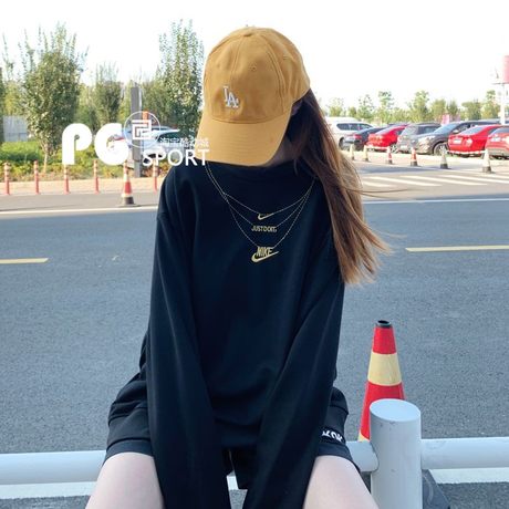 nike sweatshirt with jewellery embroidery