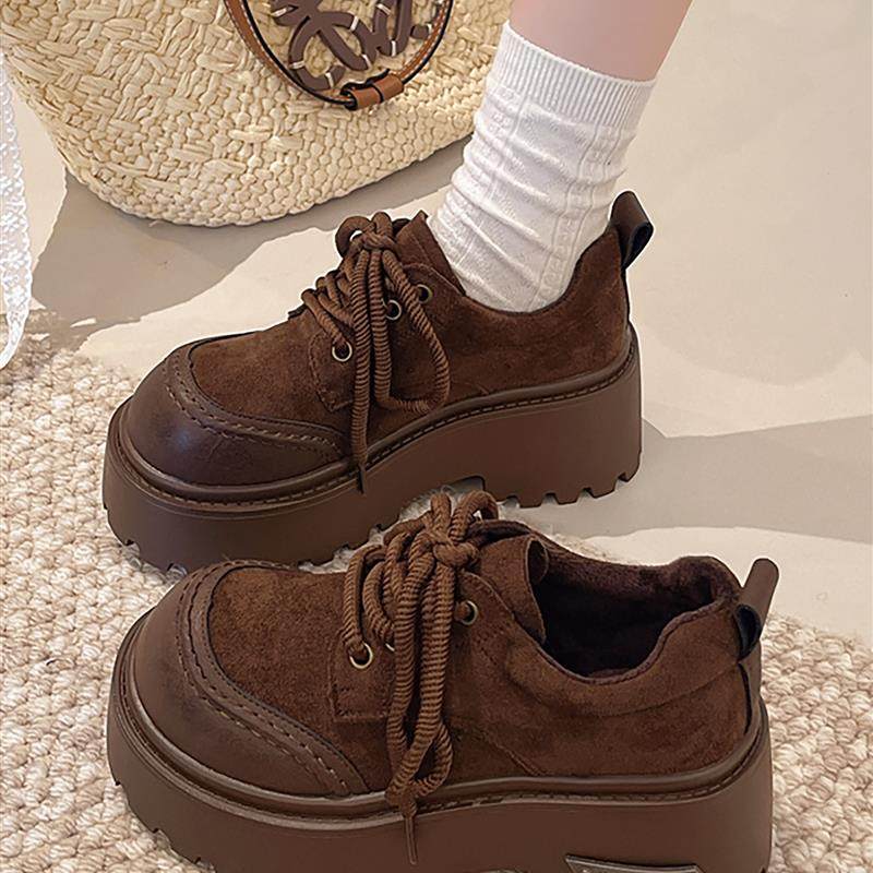 法式绝美厚底增高系带深口单鞋女秋冬季2025新款覆古勃肯鞋乐福鞋,淘宝优惠券,粉丝福利购,淘宝优惠卷