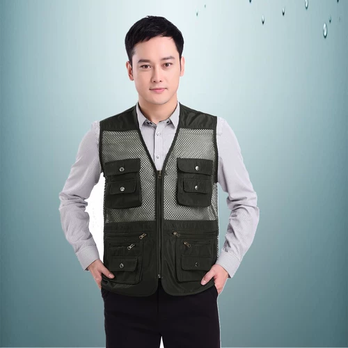 Мужской дорожный жилет для отдыха, для среднего возраста, большой размер