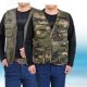 Loose spring and autumn multi-pocket men's vest