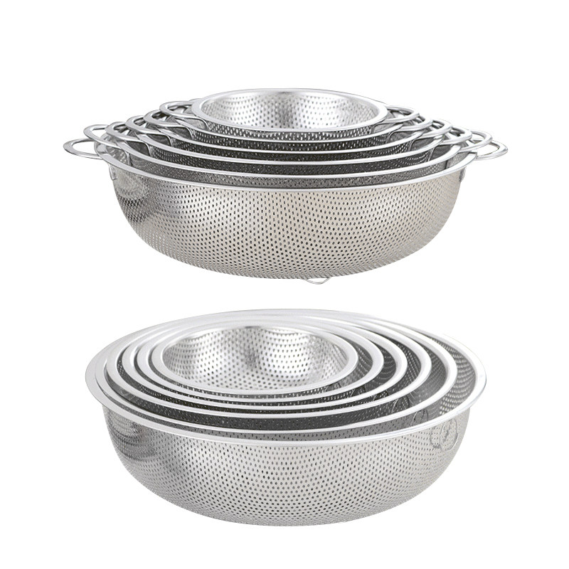 304不锈钢沥水篮漏盆洗菜盆沥水盆圆形水果盆洗米筛盆家用漏水盆,淘宝优惠券,粉丝福利购,淘宝优惠卷