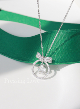 P.Love小众设计感纯银莫桑钻项链