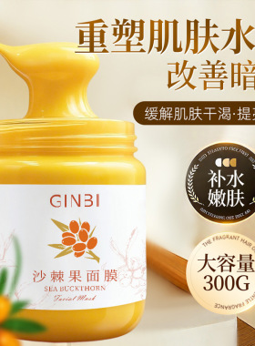 吟美沙棘果面膜 保湿提亮肤色补水涂抹式面膜热销爆款批发代发