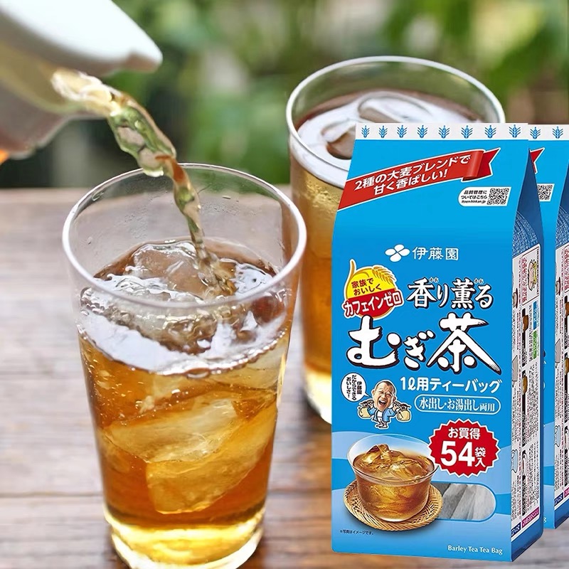 日本伊藤园大麦茶茶包袋泡茶饮料烘焙型小袋装冷热可调 405g/54袋 - 图0