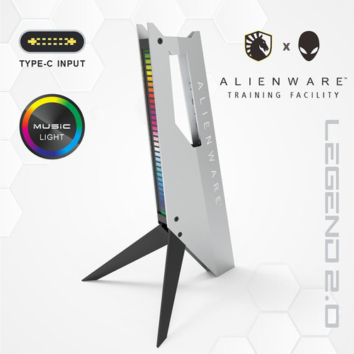 ALIENWARE外星人耳机支架RGB灯效音乐跳动头戴式架子耳麦挂架顺丰