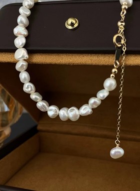 小众巴洛克设计天然强光珍珠