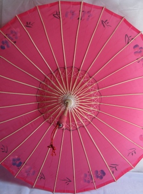 玫红色葫芦伞绸布绢纱丝绸甲路工艺伞COS舞蹈道具演绎礼品装饰伞