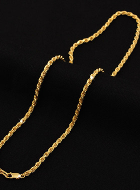 s925纯银项链镀玫瑰金加长玉石