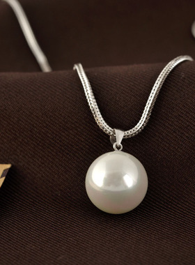 925纯银珍珠毛衣链女天然项链