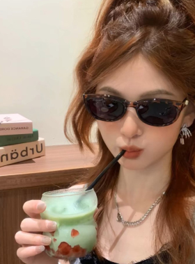 复古猫眼高级感gm墨镜女2026新款防紫外线开车橄榄绿近视太阳镜男