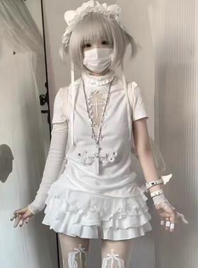 日韩ins天使翅膀项链亚文化重工闪钻天使梦核感项链毛衣链