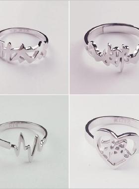 来图情侣戒指钛钢个性定制刻字