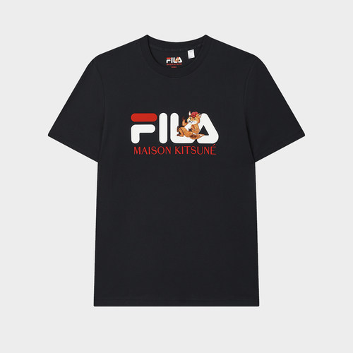 Fila/斐乐黄景瑜同款MAISON KITSUNE联名男子短袖T恤F11M529101F - 图3