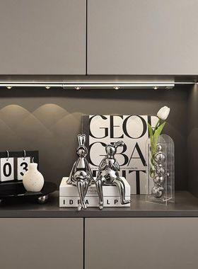 现代轻奢入户酒柜样板间装饰品套装组合摆件电视柜玄关收纳盘花瓶