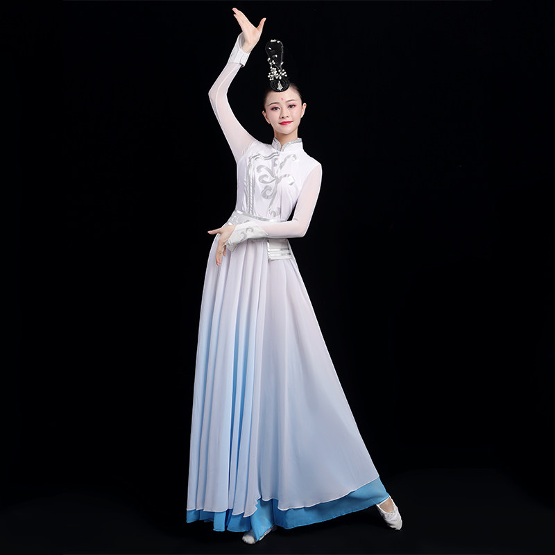 古典开场舞大摆裙纱裙飘逸女演出服 魅悦佳人民族服装/舞台装