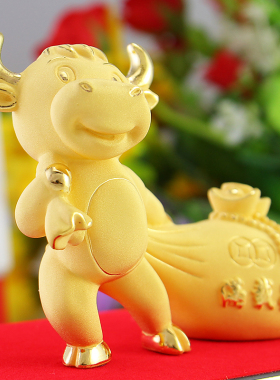 代代发财十二生肖神牛吉祥物摆件