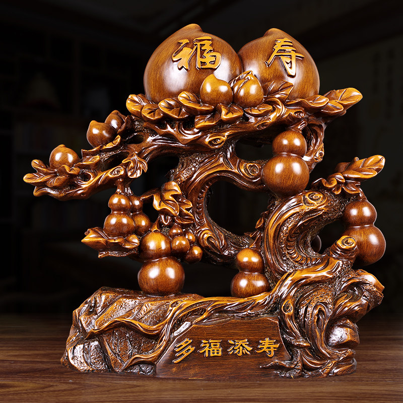 福寿大寿桃摆件长辈生日礼物老人祝寿过作大寿6080送父母贺寿礼品