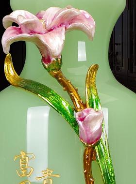 富贵花瓶摆件新中式客厅玄关电视柜酒柜装饰品入伙好乔迁新居礼品