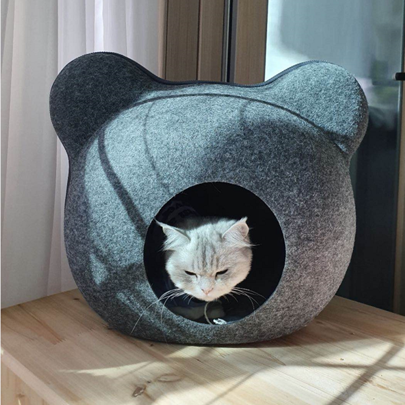 叮咚派韩版猫窝猫咪家蛋型甜甜圈型可拆洗毛毡窝宠物用品四季通用_虎窝淘