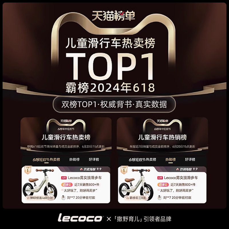 lecoco乐卡儿童平衡车无脚踏男女孩宝宝2-3-6岁幼儿滑行滑步车