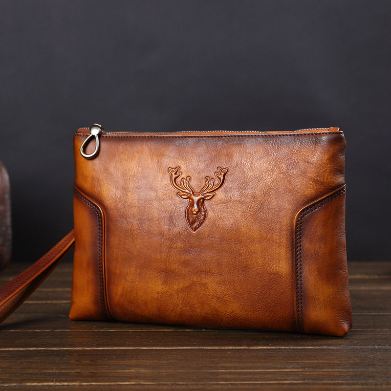 男士手拿包真皮时尚信封包小牛皮包 venera温尼啦男士包袋