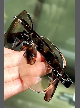 高档天然水晶眼镜石头镜东海老料冰糖色水晶养眼护眼保真正品