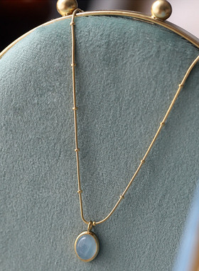 僵硬猫天然石太钢女简约