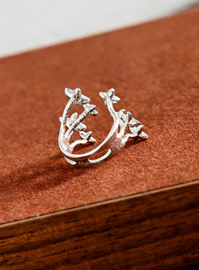 花簇满天星北斗七星设计灵感哑光戒指清新浪漫宇宙感可调指环戒指