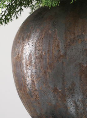 鲲屿 新中式仿真花【碧草春色】酒店大堂茶室玄关架会所花摆件