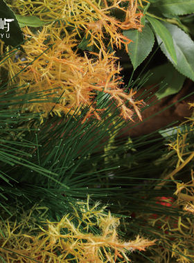 鲲屿 新中式仿真花【杏花满头】售楼处酒店大堂圆桌茶几玄关摆件